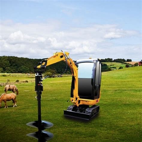 mini digger post hole borer|Small Post Hole Attachment Mini Loader .